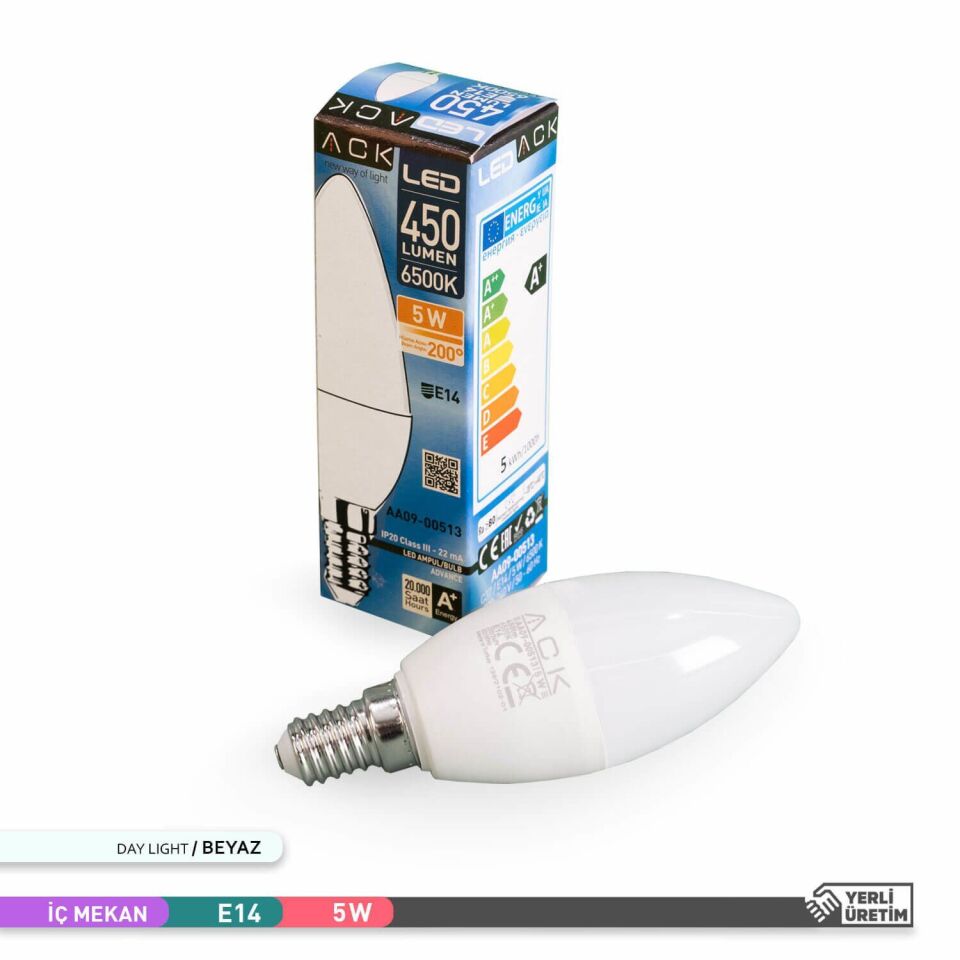ACK AA09-00513 5W LED Mum Ampul 6500K