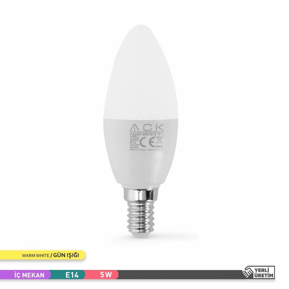 ACK AA09-00510 5W LED Mum Ampul 3000K