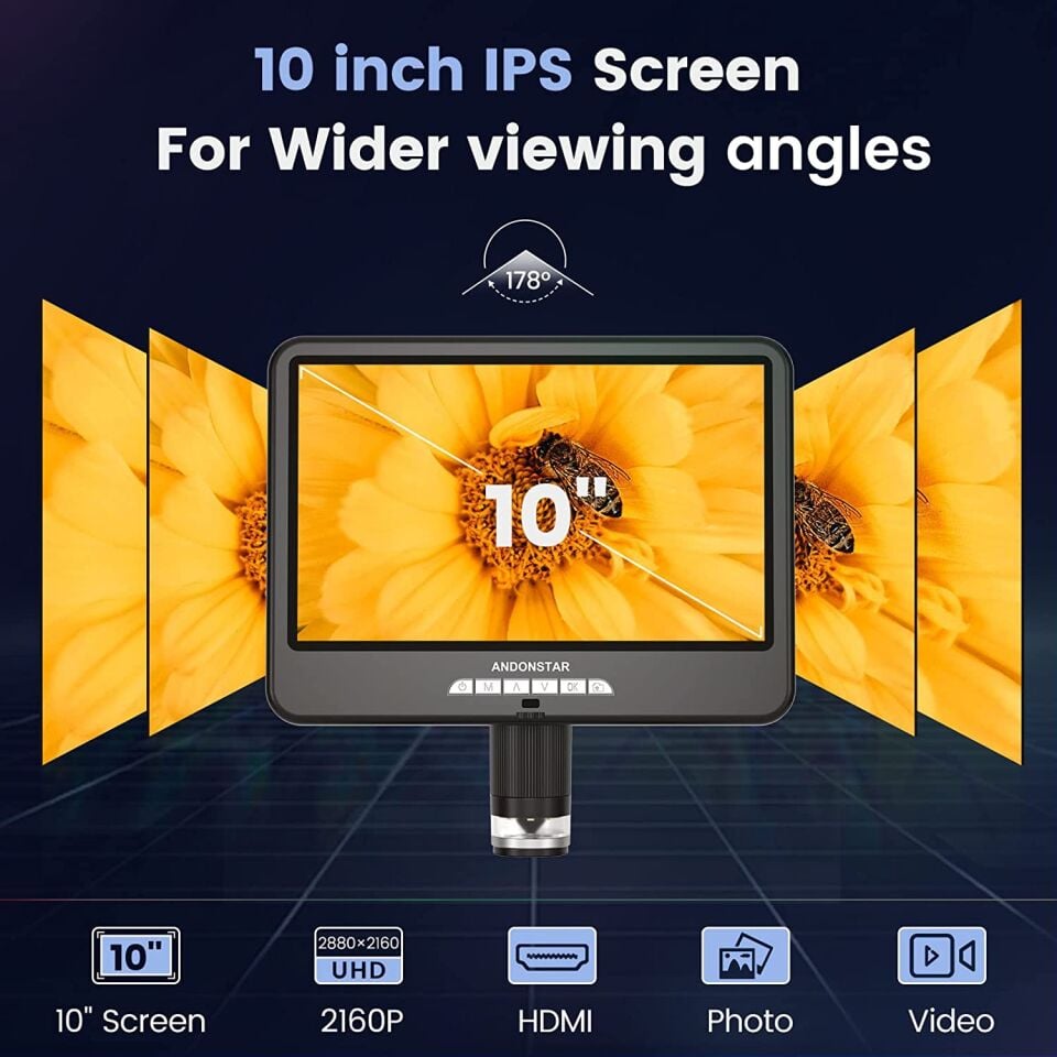 Andonstar AD207S-10 Pro 10.1” IPS HDMI Dijital Mikroskop