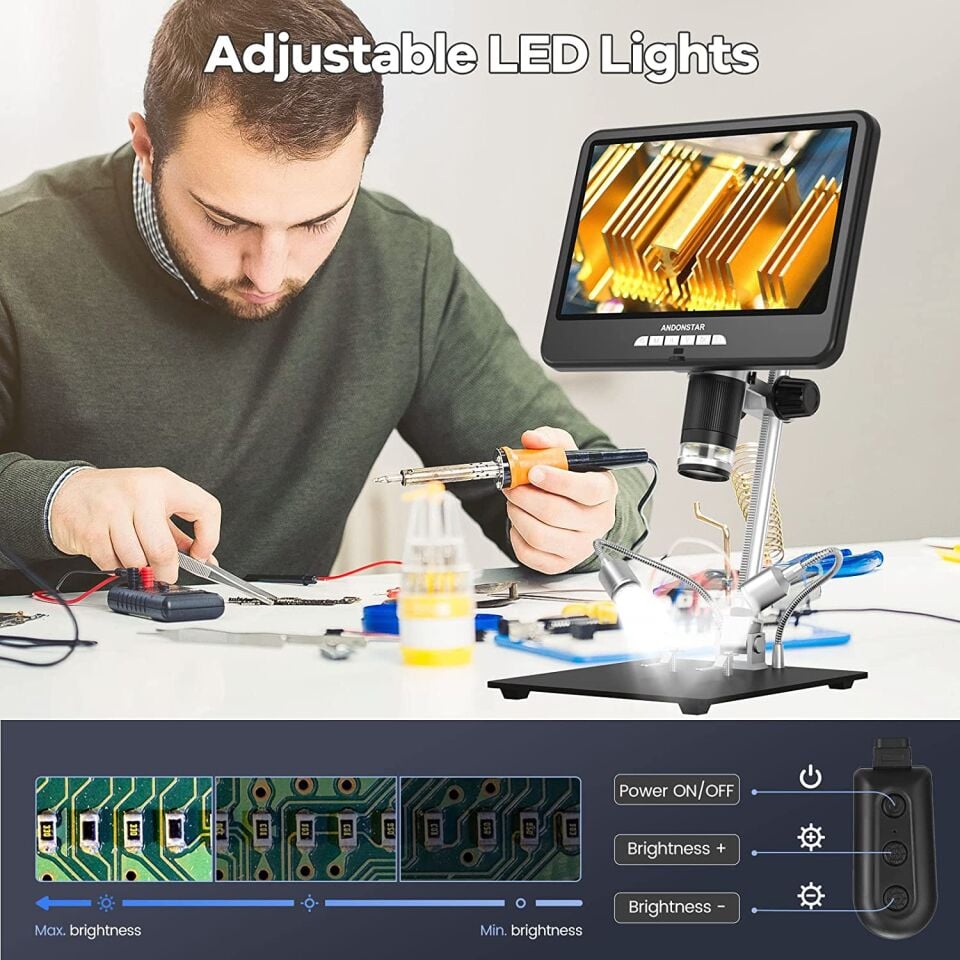 Andonstar AD207S-10 Pro 10.1” IPS HDMI Dijital Mikroskop