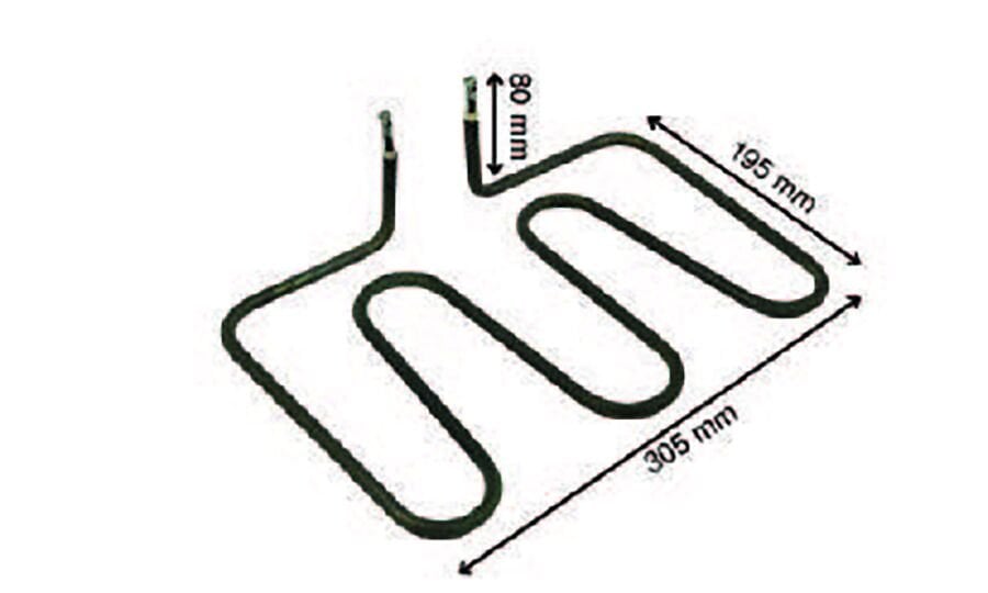 SRC Rezistans CR 115 385 Küçük Sanayi Tost Rezistansı 220 V 1250 Watt (8.5 Ø)