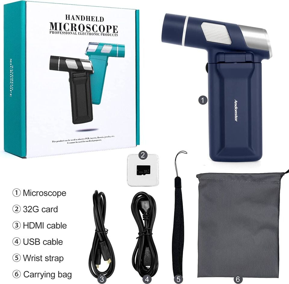 Andonstar AD203S 4” HDMI Çıkışlı Taşınabilir Dijital Mikroskop