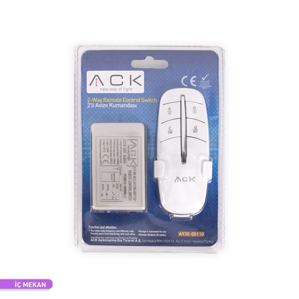 ACK AY30-00110 2'li Avize Kumandası
