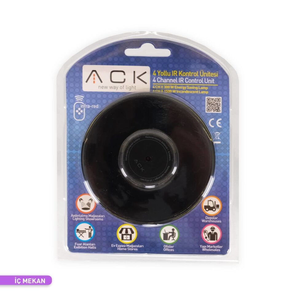 ACK AY30-00180 4 Yollu IR (Kızıl Ötesi) Kontrol Ünitesi Siyah
