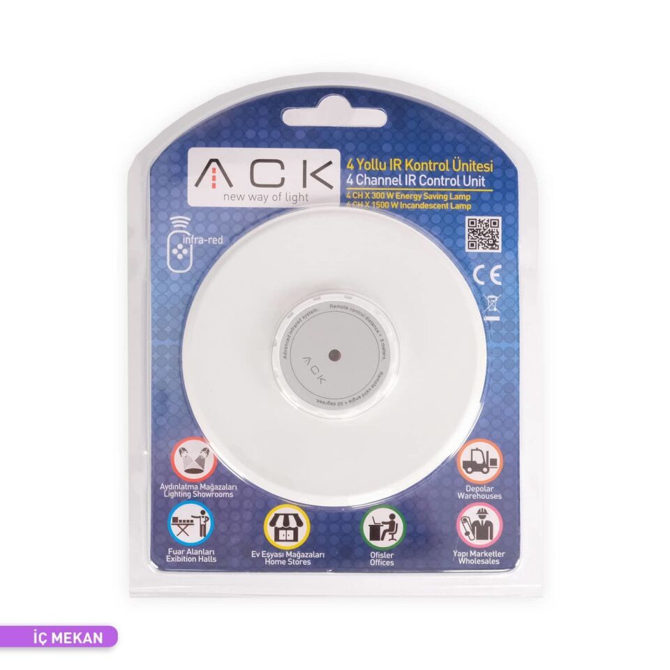 ACK AY30-00170 4 Yollu IR (Kızıl Ötesi) Kontrol Ünitesi Beyaz
