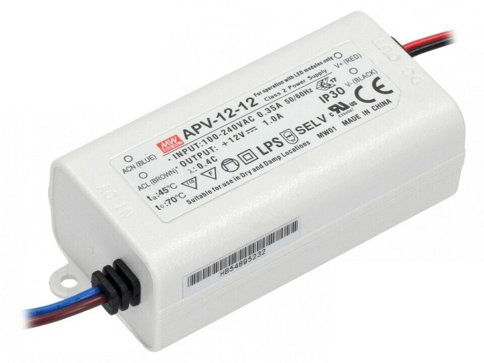 Meanwell APV-12-12 12W LED Switching Güç Kaynağı 12VDC 1A