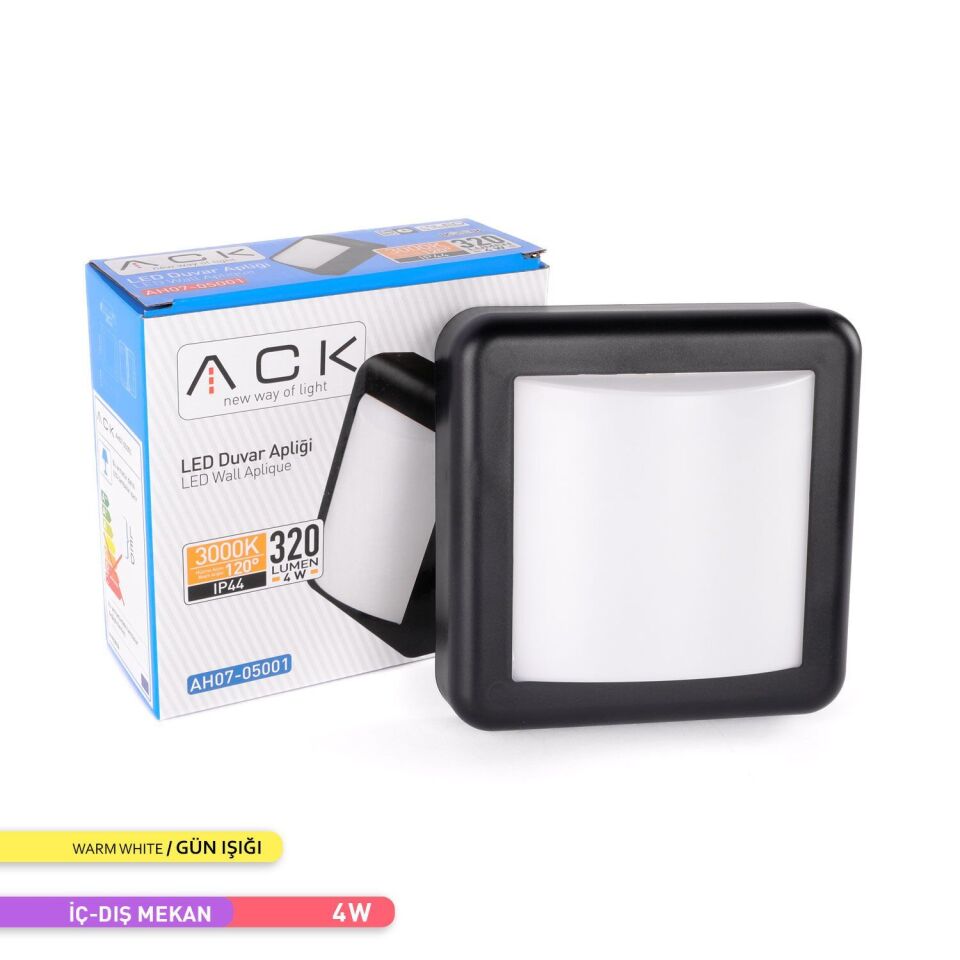 ACK AH07-05001 4W 3000K 14 cm X 5,1 cm LED Duvar Apliği