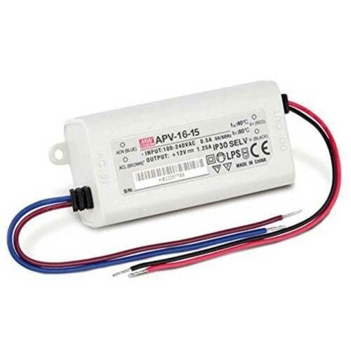 Meanwell APV-16-15 16W LED Switching Güç Kaynağı 15VDC 1A