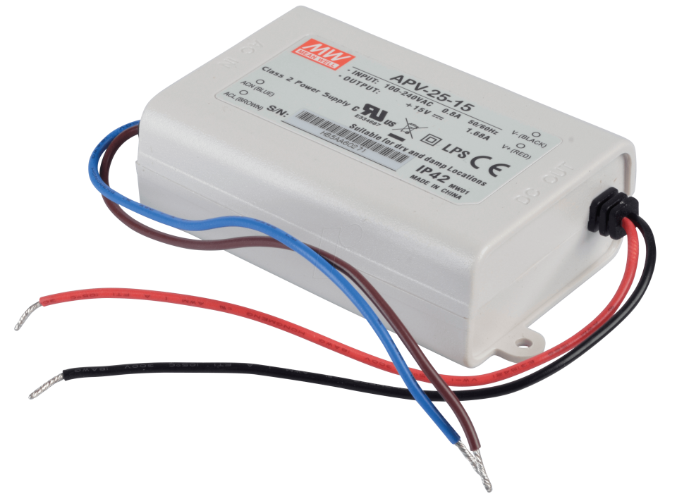 Meanwell APV-25-15 25W LED Switching Güç Kaynağı 15VDC 1.68A
