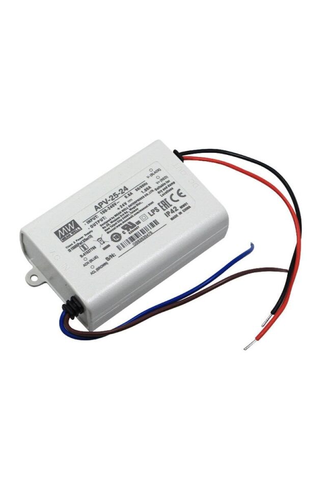 Meanwell APV-25-24 25W LED Switching Güç Kaynağı 24VDC 1.05A