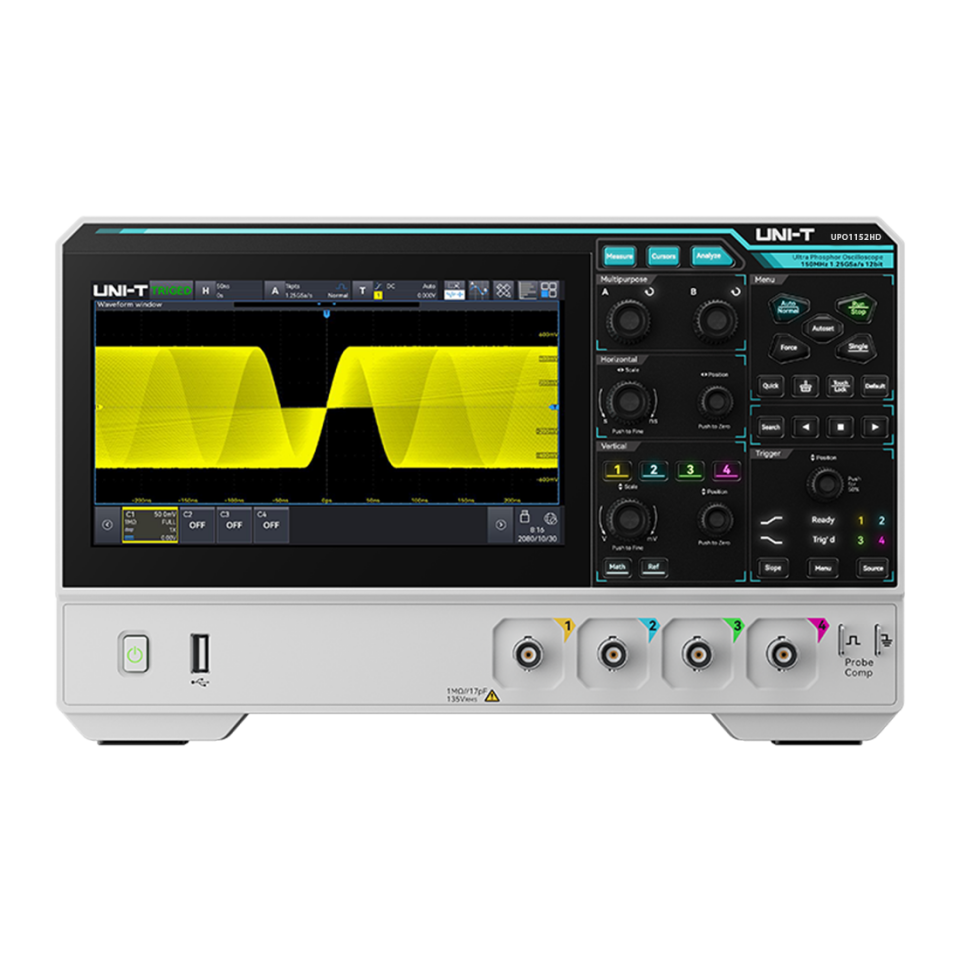 UNI-T UPO1152HD 150 MHz 2 Kanallı Yüksek Çözünürlüklü Osiloskop