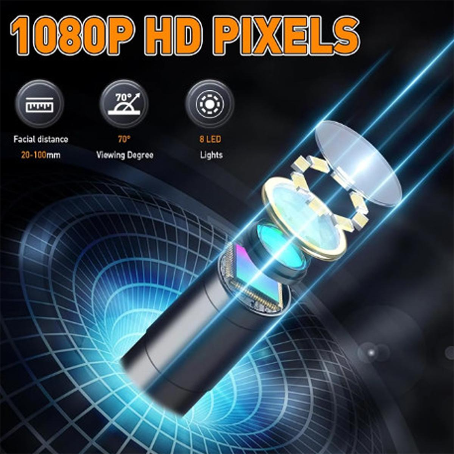 Endeskop Yılan Kamera Boroskop – 4.3'' LCD Ekranlı Full HD 30Mt IP67 Su Geçirmez AE-1030S