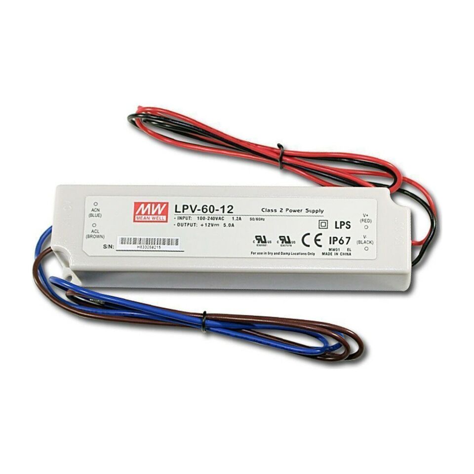 Meanwell LPV-60-12 60W LED Switching Güç Kaynağı 12VDC 5A