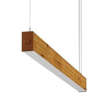 GOYA GY 8032-120-62-C 52 Watt 120 cm Ahşap (Ceviz) Desenli Lineer Sarkıt Armatür