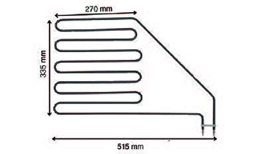 SRC Rezistans CR 115 869 Sauna Rezistansı 220 V 2500 Watt (8.5 Ø)