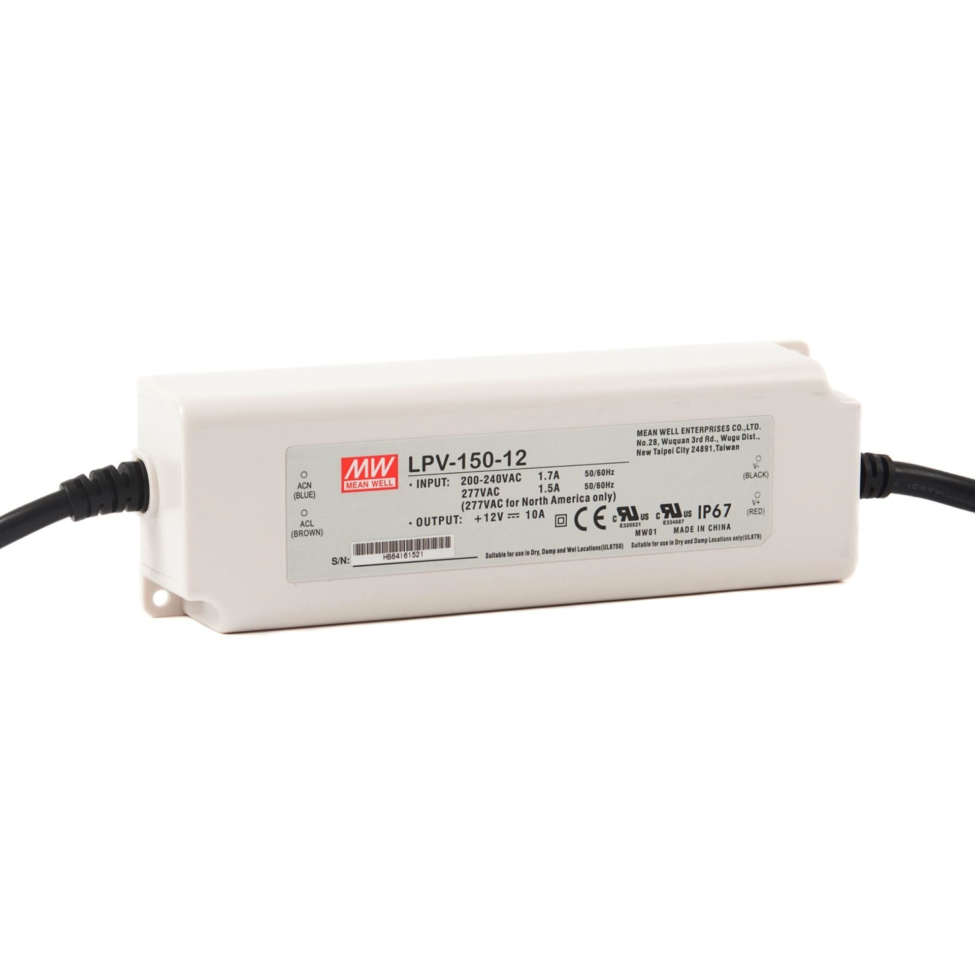 Meanwell LPV-150-12 150W LED Switching Güç Kaynağı 12VDC 10A