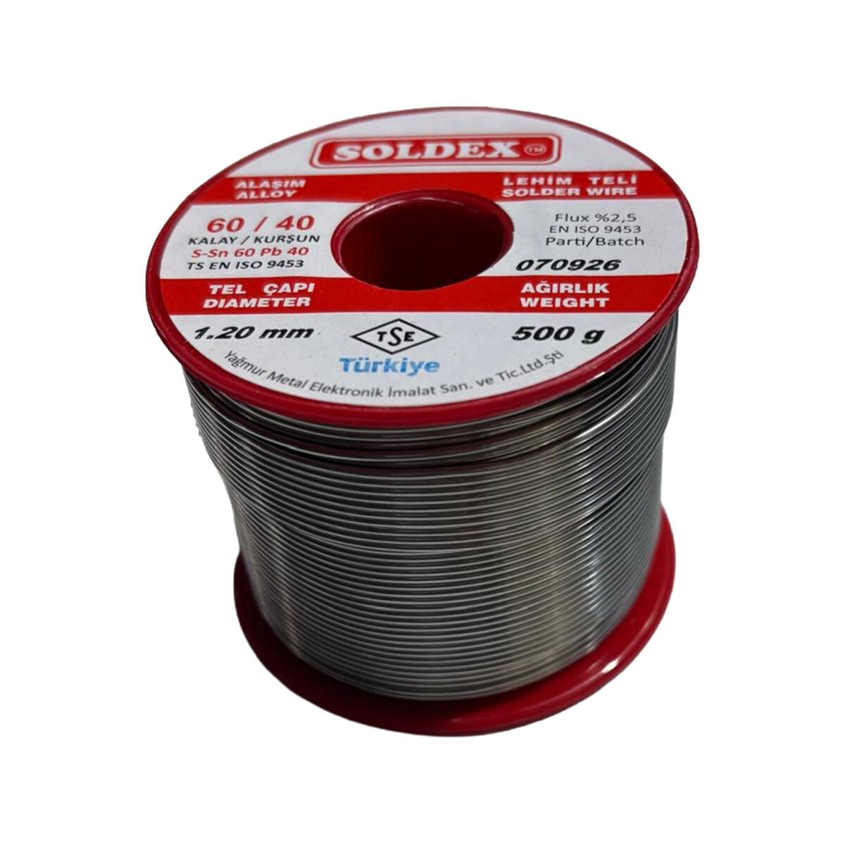 Soldex 0.50 mm 500 g Lehim Teli 60/40 Kalay Kurşun Flux %2.5