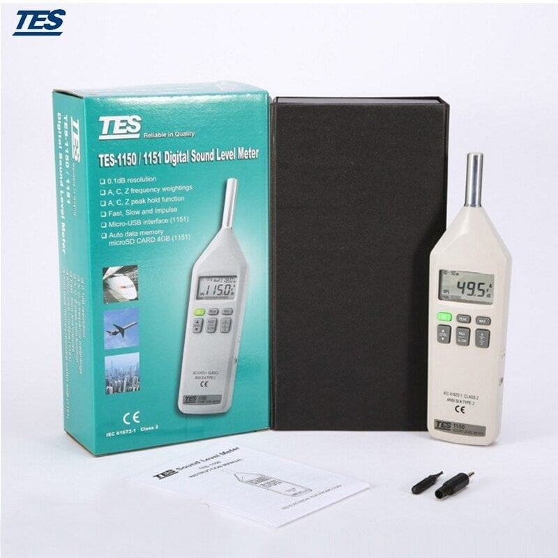 TES-1150 Dijital Ses Seviyesi Ölçer (Class 2)