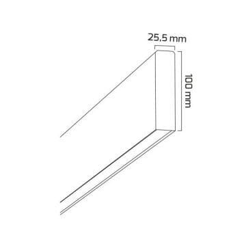 GOYA GY 8050-150 Siyah/Beyaz Kasa 42 Watt 150 cm Lineer Sarkıt Avize