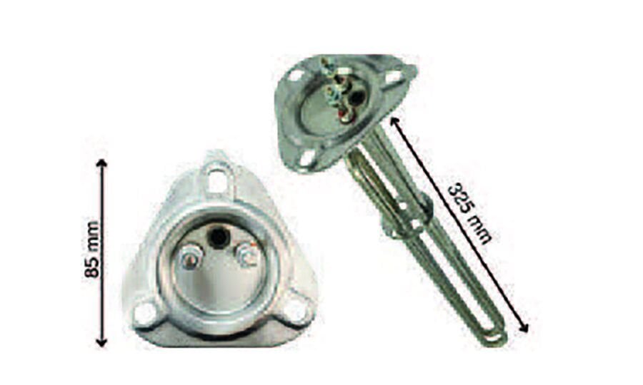 SRC Rezistans CR 116 117 Üçgen Flanş Tank Rezistansı 220 V 3000 Watt (6.5 Ø)