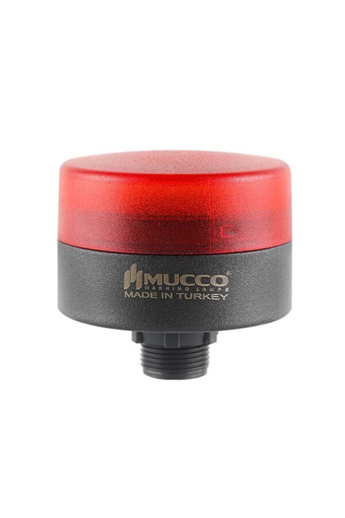 MUCCO SNT-MS725-F-1 70 Çap Flaşör Buzzerlı 40-250v Ac/dc Mini Somun Bağlantılı Kırmızı Tepe Lambası