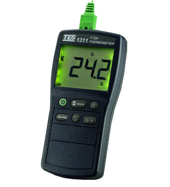 TES-1311A Yüksek Hassasiyetli Tip‑K Termometre (Tek Kanal)