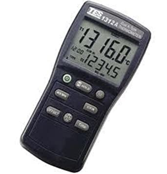 TES-1312A Yüksek Hassasiyetli Tip‑K Termometre (Çift Kanal)