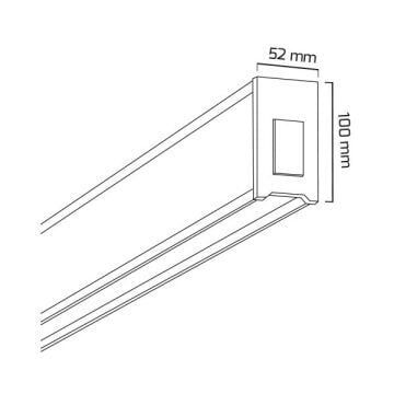 GOYA GY 8046-90 26 Watt 90 cm Oxide Mirror Desenli Sıva Üstü Lineer Armatür