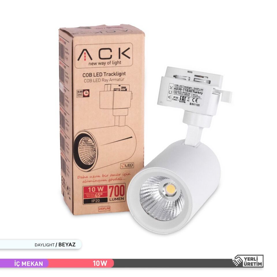 ACK AD30-11030 10W 6500K COB LED Ray Armatür