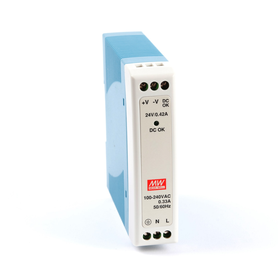 Meanwell MDR-10-24 10W Ray Montaj Switching Güç Kaynağı 24VDC 0.42A