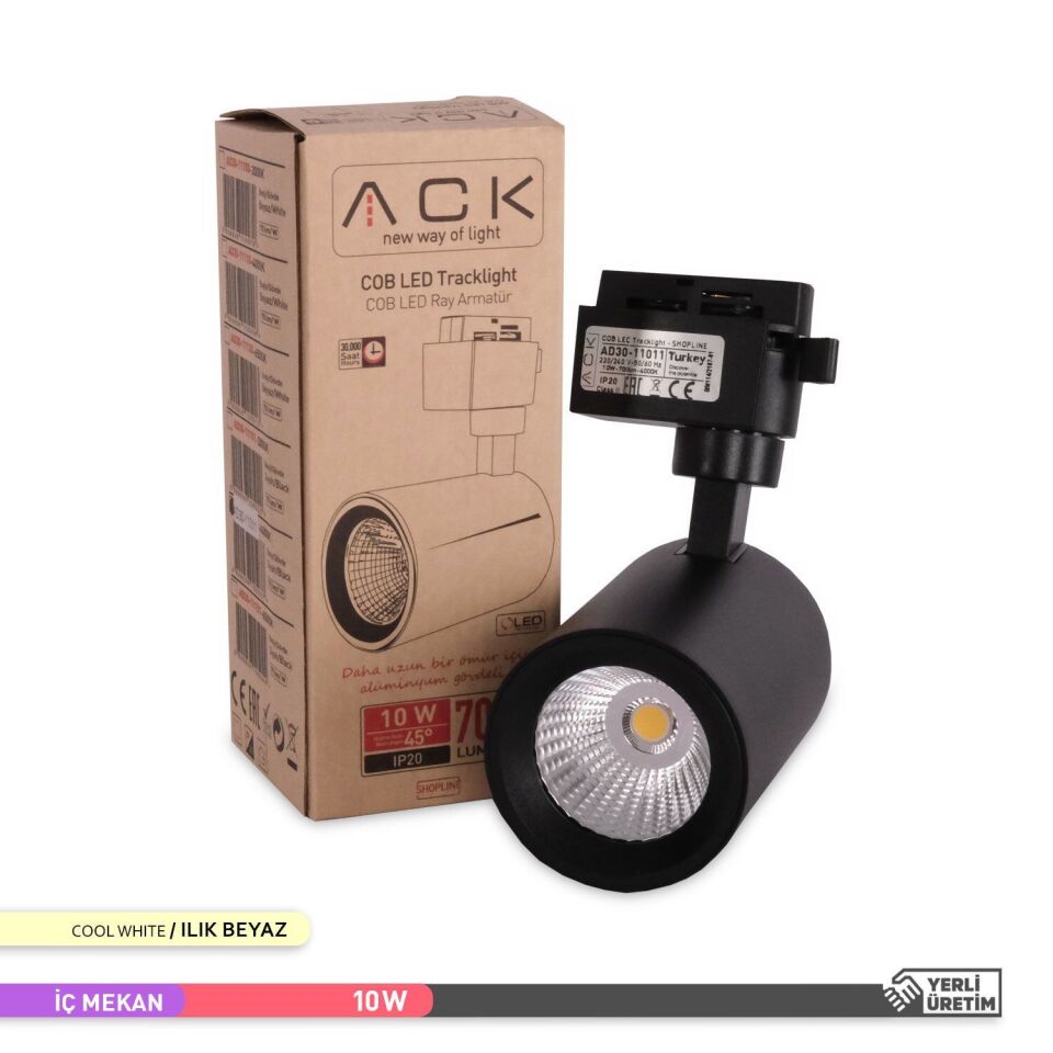 ACK AD30-11011 10W 4000K COB LED Ray Armatür