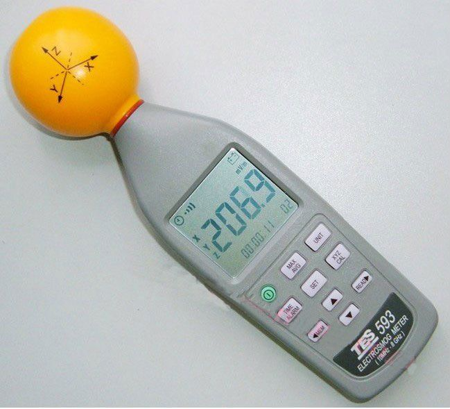 TES-593 ElektroSmog RF Alan Ölçer (3 Eksen, Datalogger)