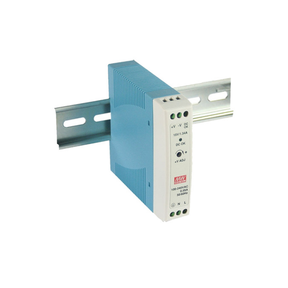 Meanwell MDR-20-15 20W Ray Montaj Switching Güç Kaynağı 15VDC 1.34A