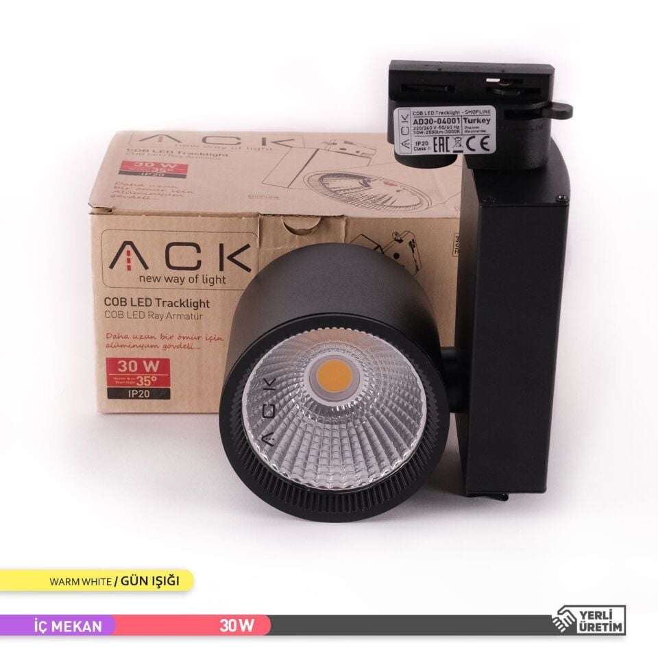 ACK AD30-04001 30W 3000K COB LED Ray Armatür