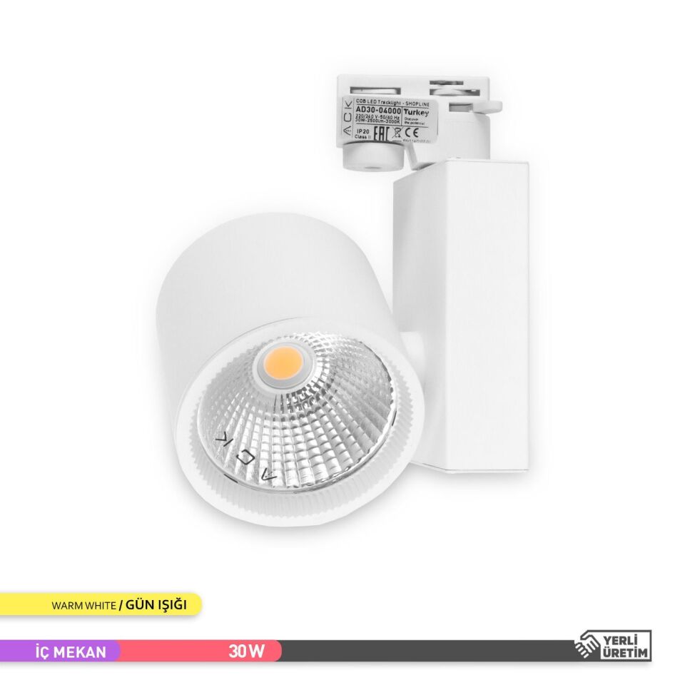 ACK AD30-04000 30W 3000K COB LED Ray Armatür