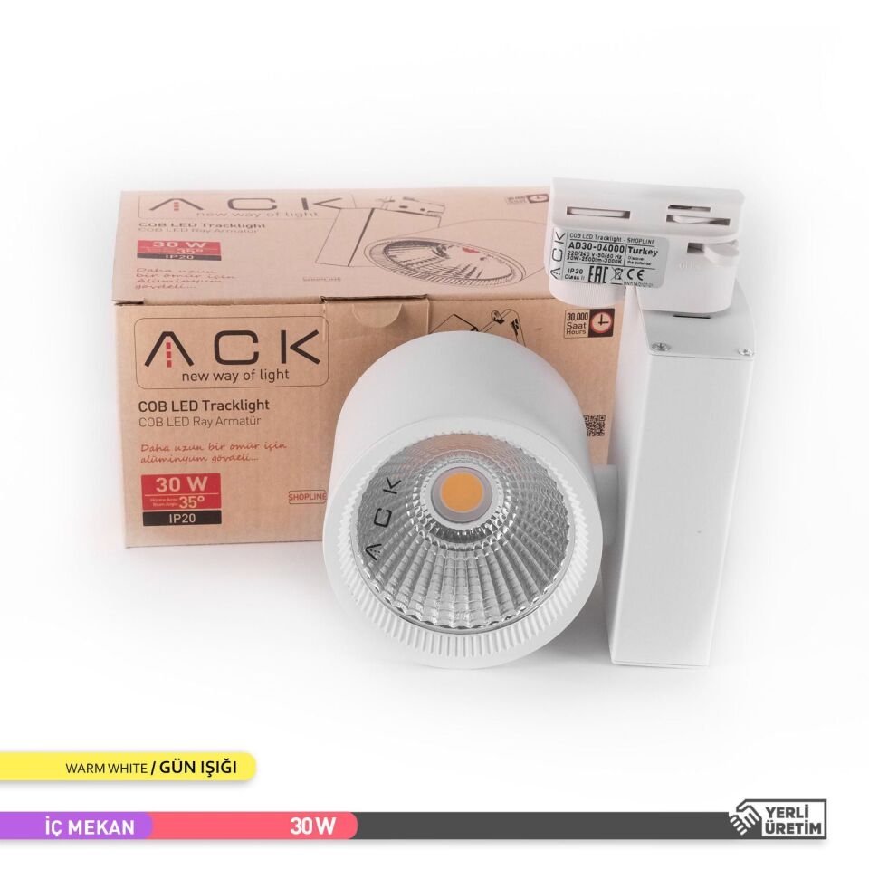 ACK AD30-04000 30W 3000K COB LED Ray Armatür