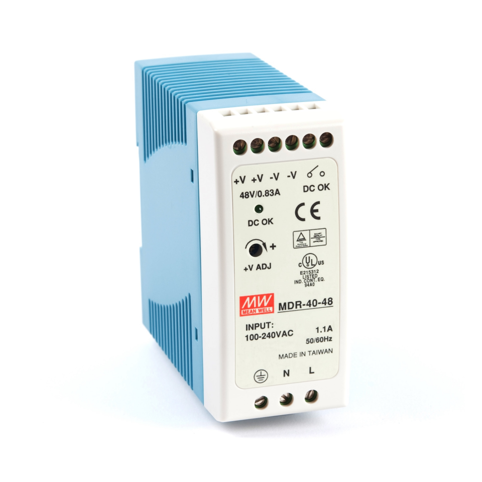 Meanwell MDR-40-48 40W Ray Montaj Switching Güç Kaynağı 48VDC 0.83A