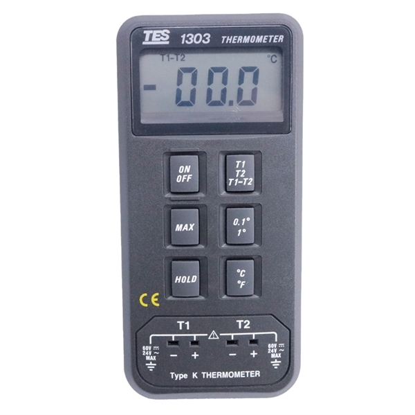 TES-1303 Çift Kanallı Tip‑K Dijital Termometre