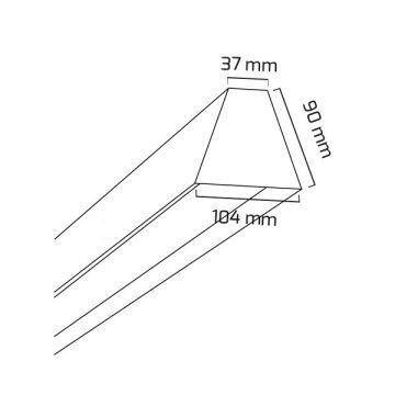 GOYA GY 8047-120 Siyah/Beyaz Kasa 52 Watt 120 cm Sıva Üstü Lineer Armatür