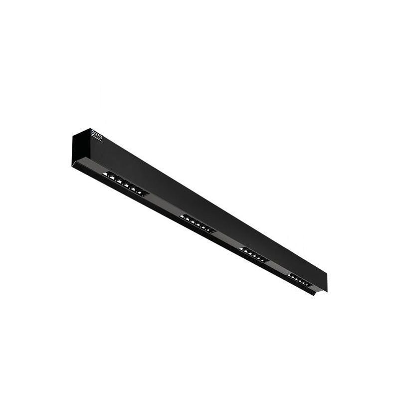 GOYA GY 8041-90 Siyah/Beyaz Kasa 30 Watt 90 cm Sıva Üstü Lensli Lineer Armatür