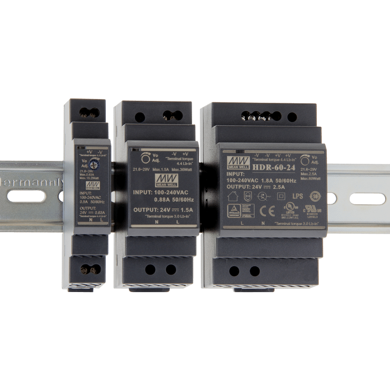 Meanwell HDR-15-12 15W Ray Montaj Switching Güç Kaynağı 12VDC 1.25A