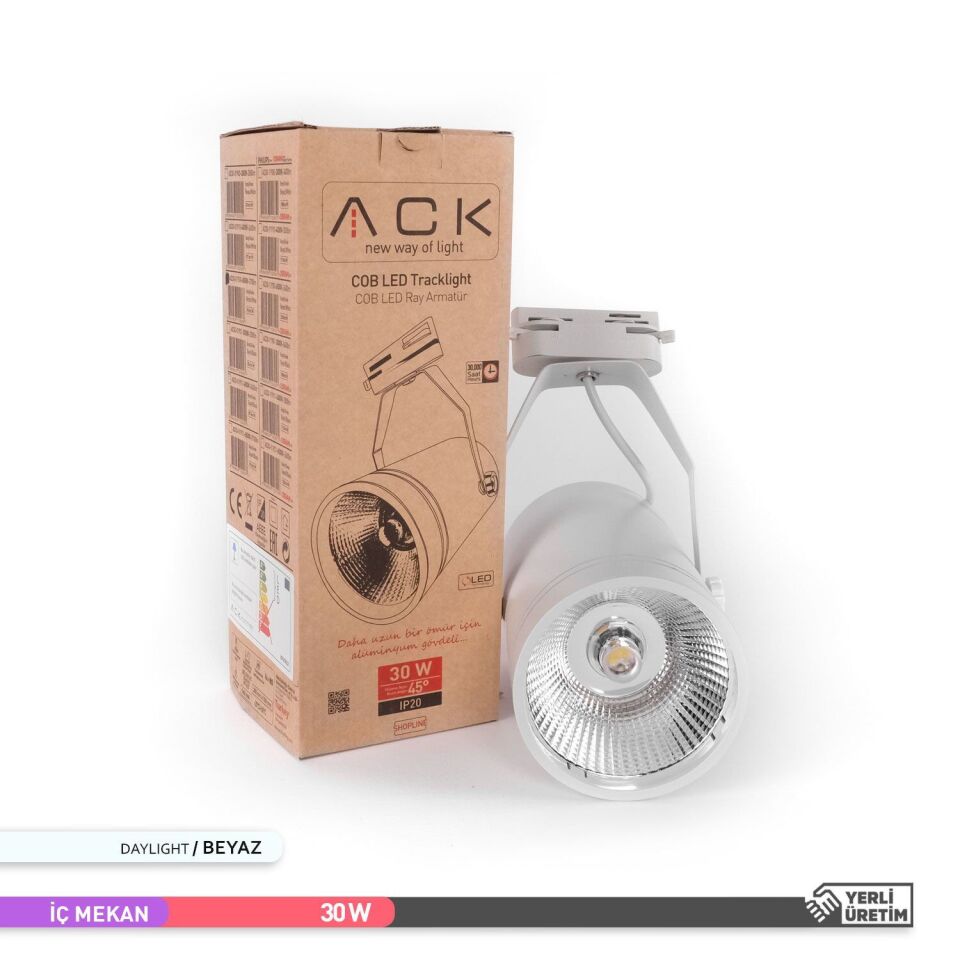 ACK AD30-01930 30W 6500K COB LED Ray Armatür