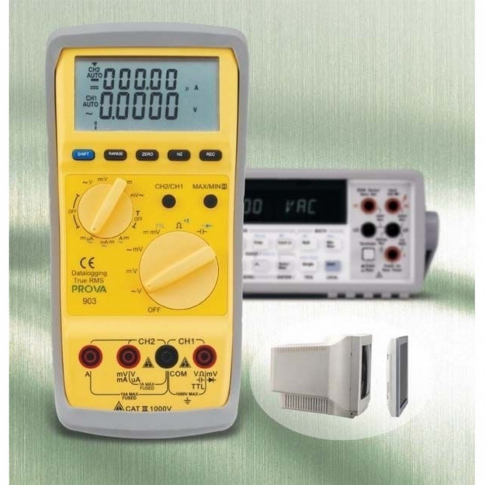 PROVA 903 Hassas Dijital Multimetre (Çift Kanal, Datalogger)