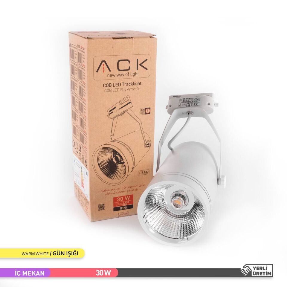 ACK AD30-01900 30W 3000K COB LED Ray Armatür