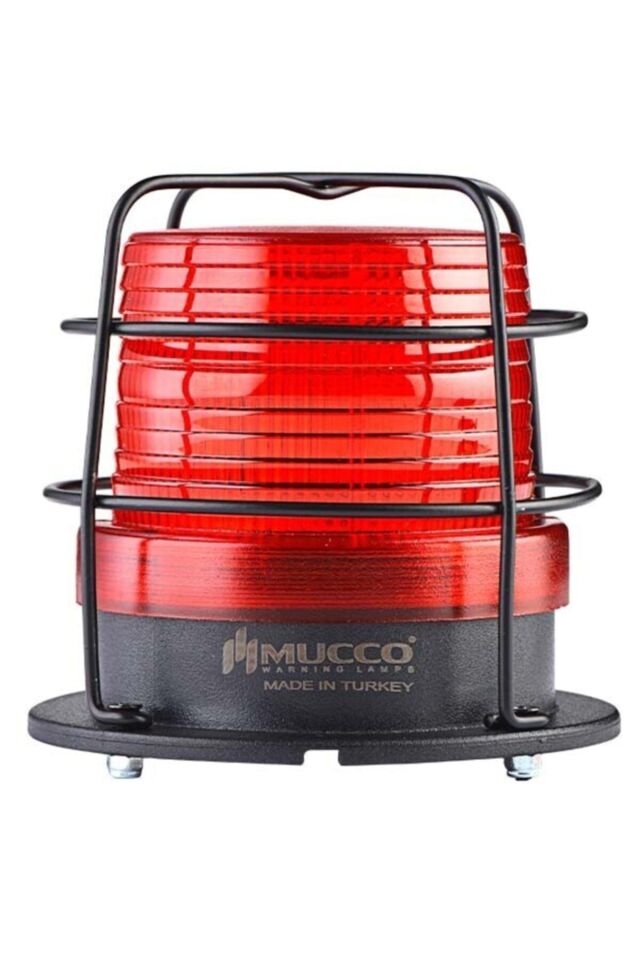 MUCCO SNT-915-B-KFS-1 90 Çap 5 Işık Modu Smd Ledli 12-24v Ac/dc Kafesli Kırmızı Tepe Lambası