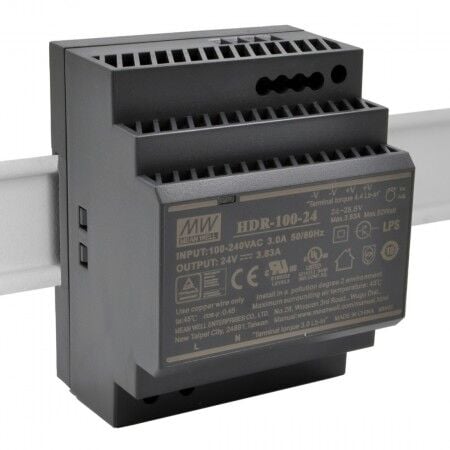 Meanwell HDR-100-15 100W Ray Montaj Switching Güç Kaynağı 15VDC 6.13A