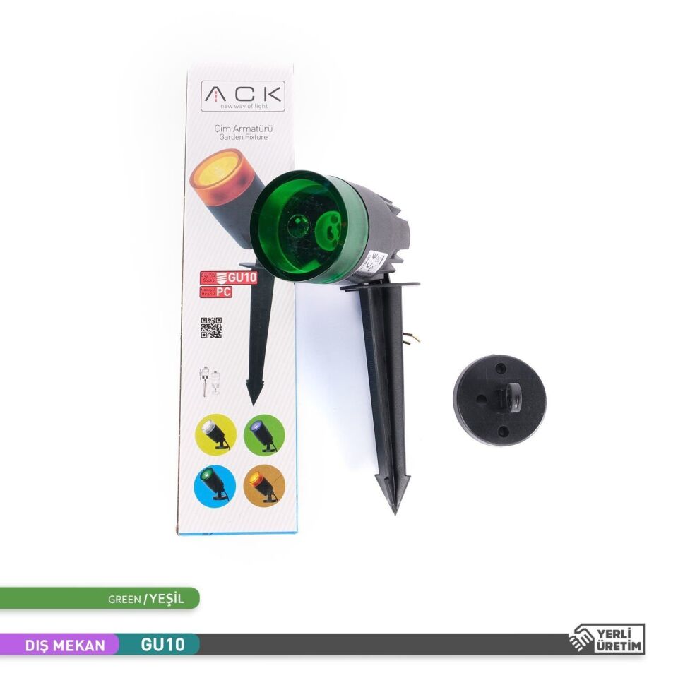 ACK AG56-01055 Yeşil Cam PC Çim Armatürü