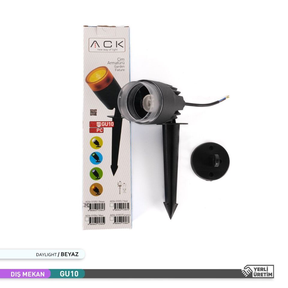 ACK AG56-01050 Beyaz Cam PC Çim Armatürü