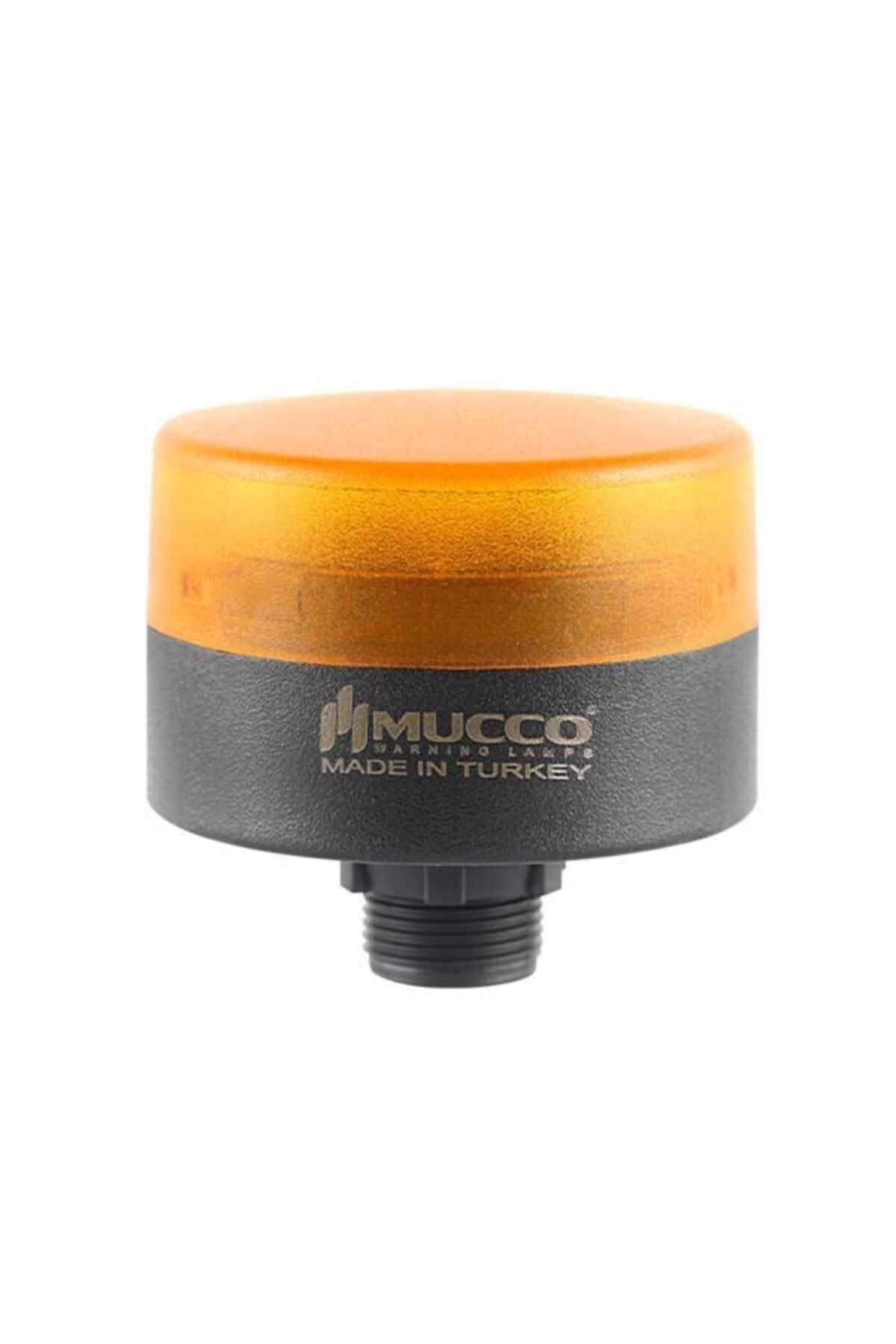 MUCCO SNT-MS725-FB-3 70 Çap Flaşör Buzzerlı 40-250v Ac/dc Mini Somun Bağlantılı Sarı Tepe Lambası