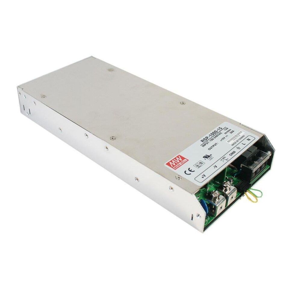 Meanwell RSP-1000-15 1000W Kapalı Tip Switching Güç Kaynağı 15VDC 50A